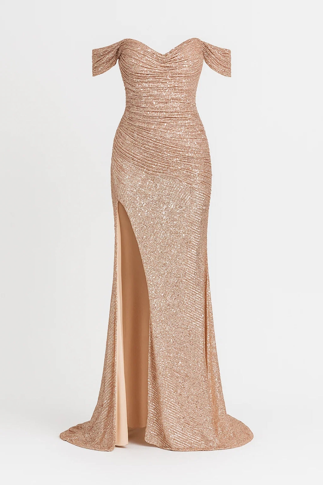 Avondjurk Dames | Off Shoulder Design met Split | Elegant en Vloeiend Silhouet