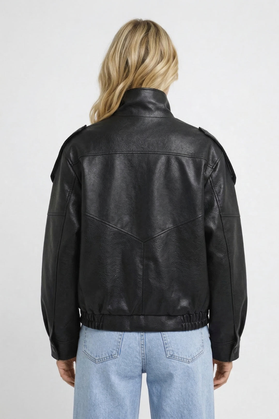 Biker Jas Dames - Oversized Model met Opstaande Kraag