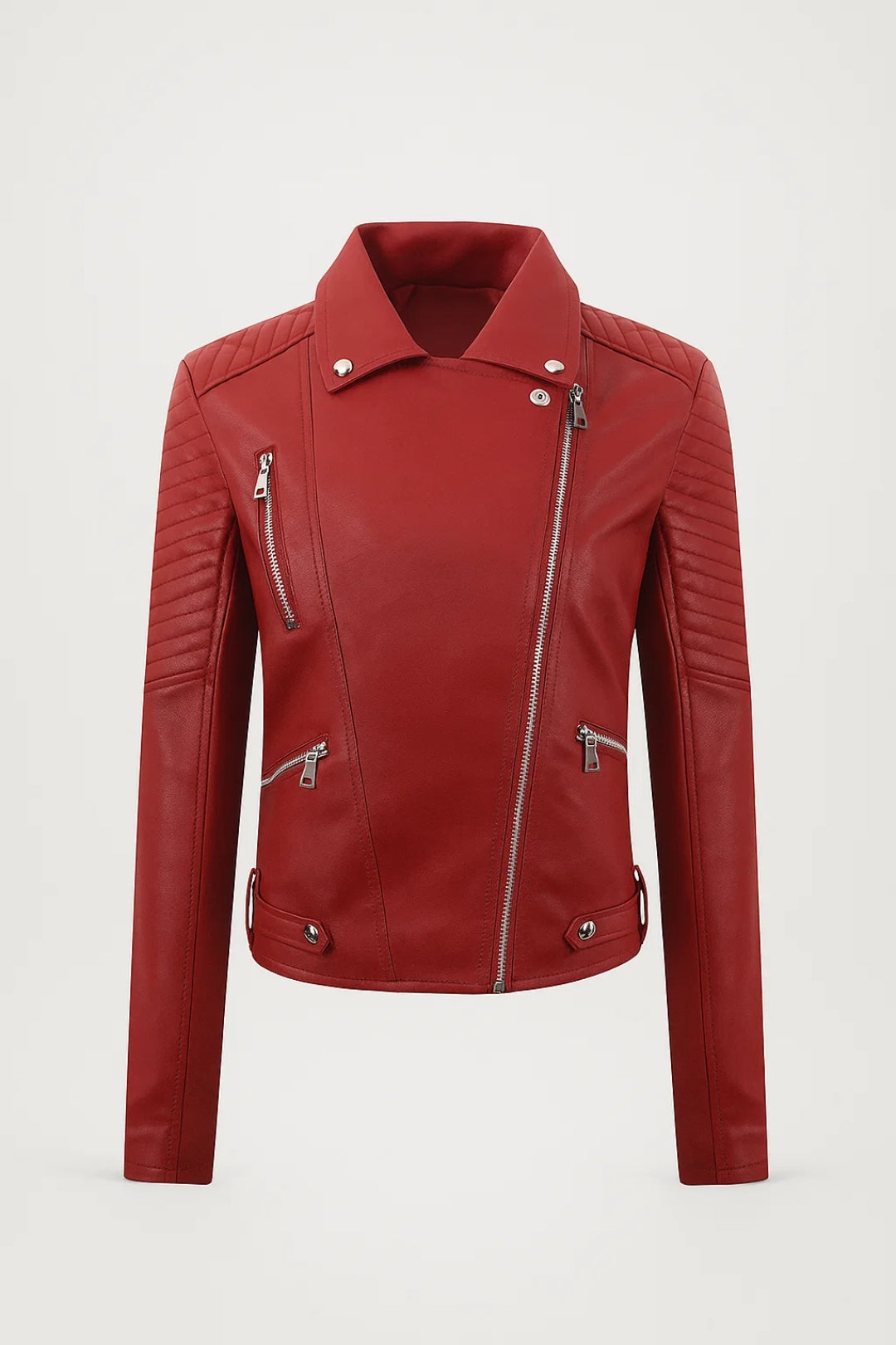 Bikerjas Dames | Kort en Stoer Design | Ritsdetails en Stevige Look