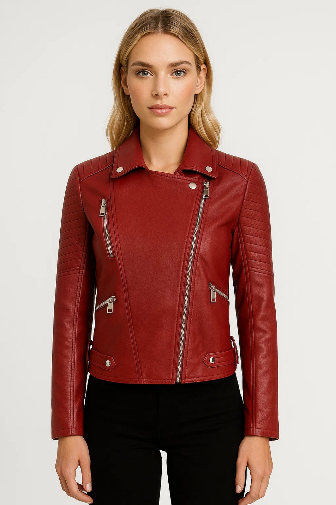Bikerjas Dames | Kort en Stoer Design | Ritsdetails en Stevige Look