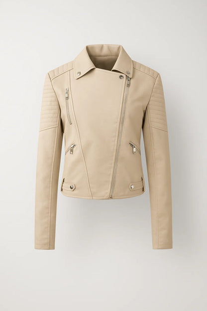 Bikerjas Dames | Kort en Stoer Design | Ritsdetails en Stevige Look