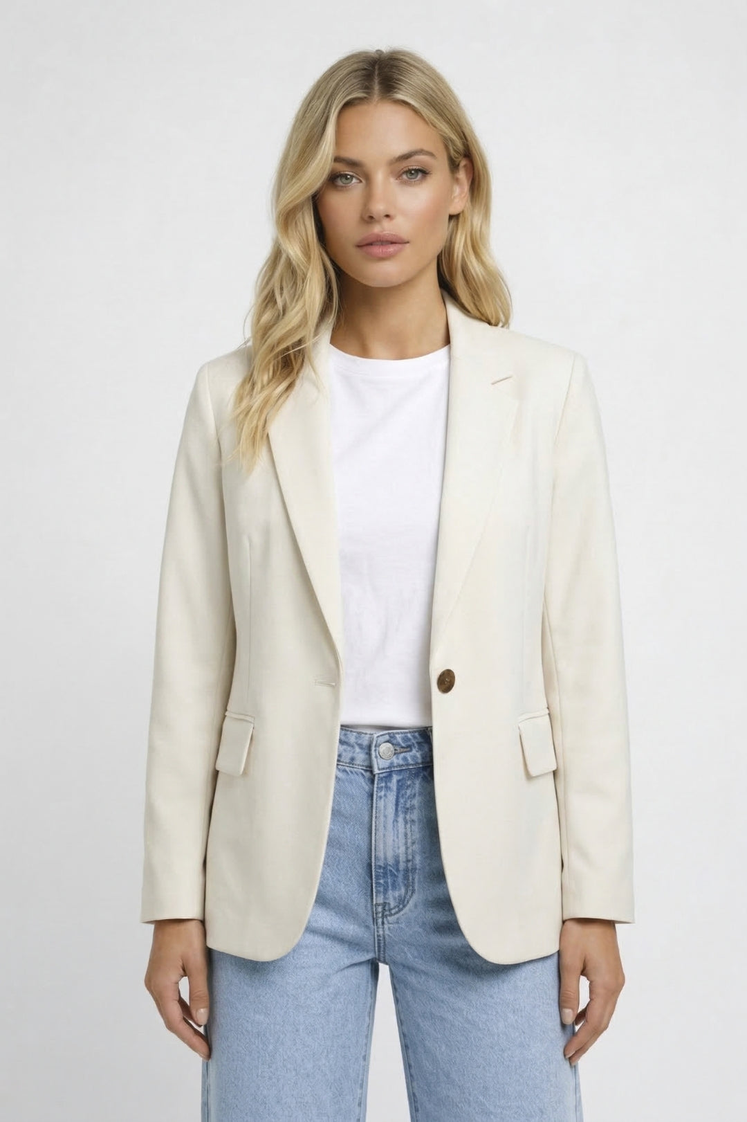 Blazer Dames - Getailleerd met Enkelvoudige Knoopsluiting | Chique