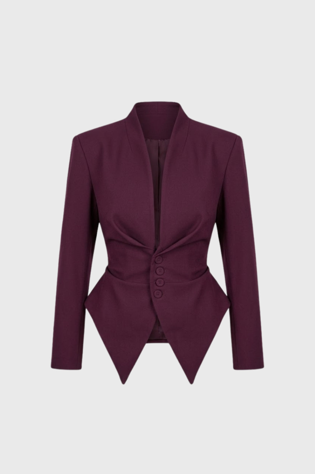 Blazer Dames - Getailleerde Peplum Snit met Diepe V-hals | Elegant