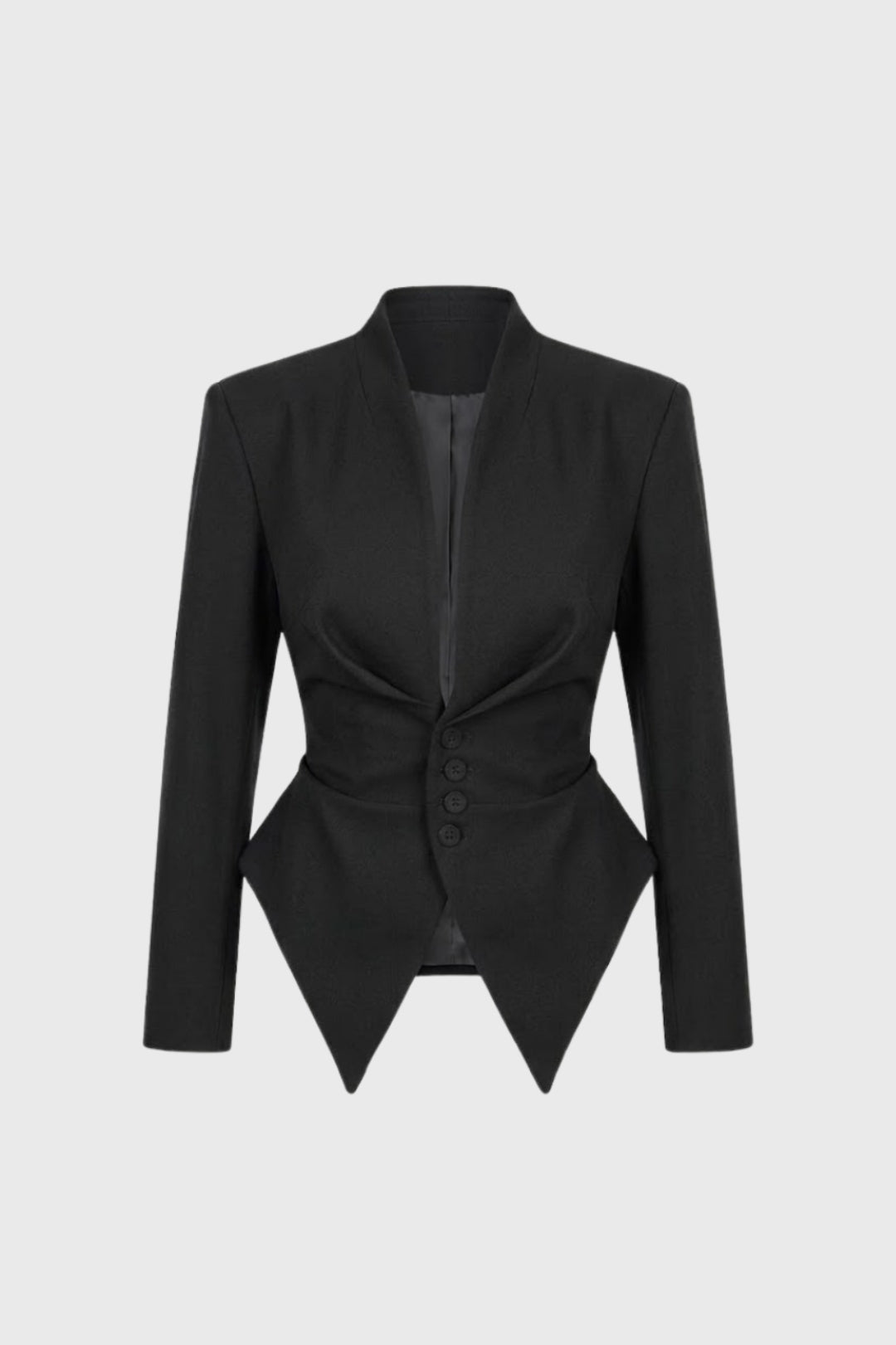 Blazer Dames - Getailleerde Peplum Snit met Diepe V-hals | Elegant