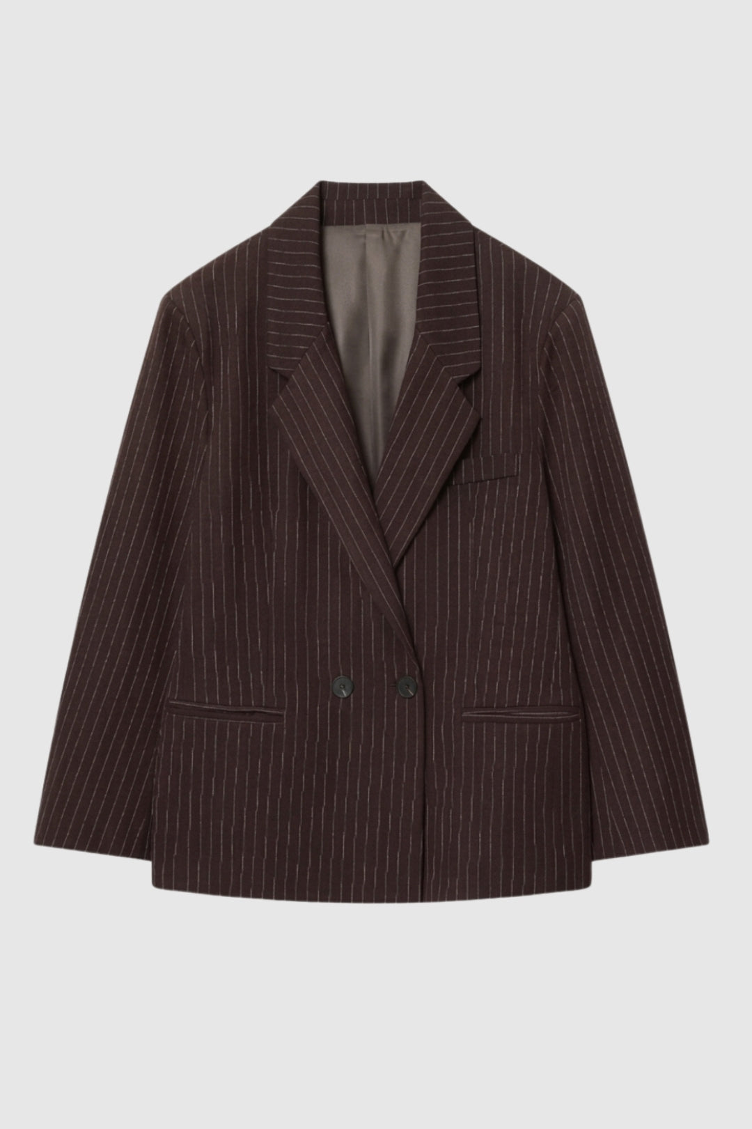 Blazer Dames - Oversized Krijgstreep met Dubbele Knopen | Elegant