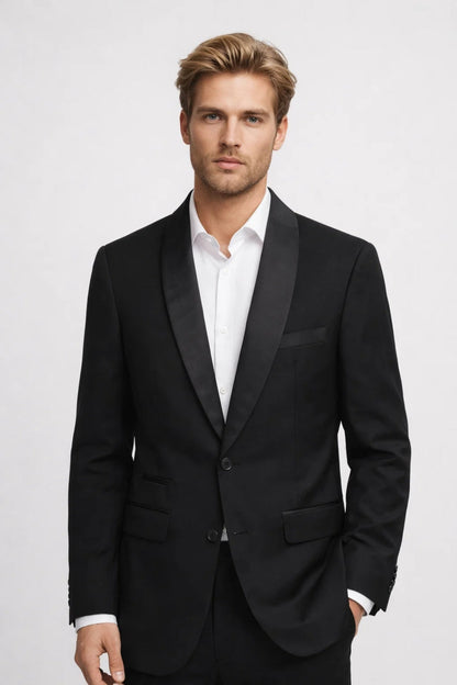 Blazer Heren - Smoking Jasje met Sjaalkraag en Knoopsluiting | Elegant