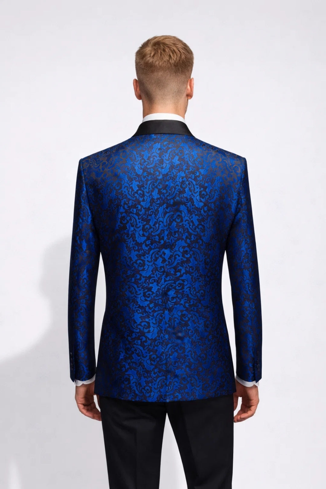 Blazer Heren - Smoking Jasje met Sjaalkraag en Bloemenprint | Elegant