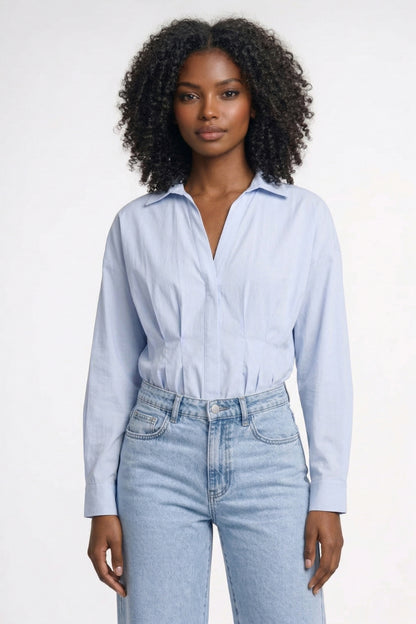 Blouse Dames - Oversized met Getailleerde Taille | Elegant