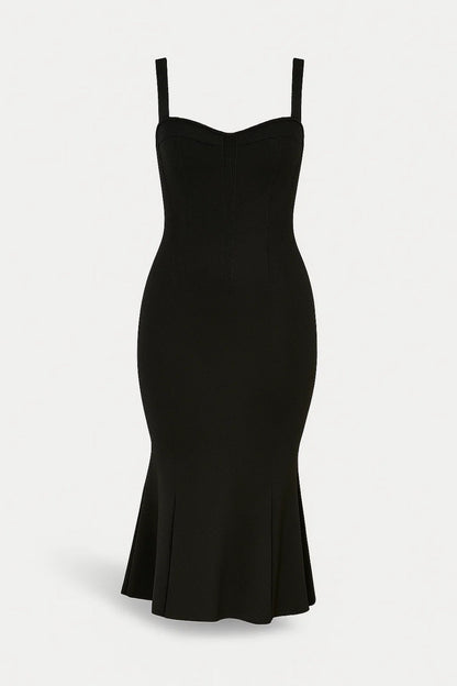 Bodycon Midi Jurk | Figuurvolgend Model met Uitlopende Zoom | Lichtgewicht en Ademend