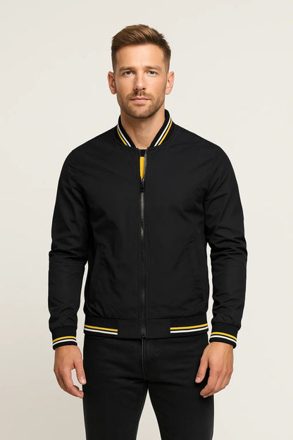 Bomberjack Heren | Gestreepte Boorden | Sportief | All-Season | Comfortabele pasvorm