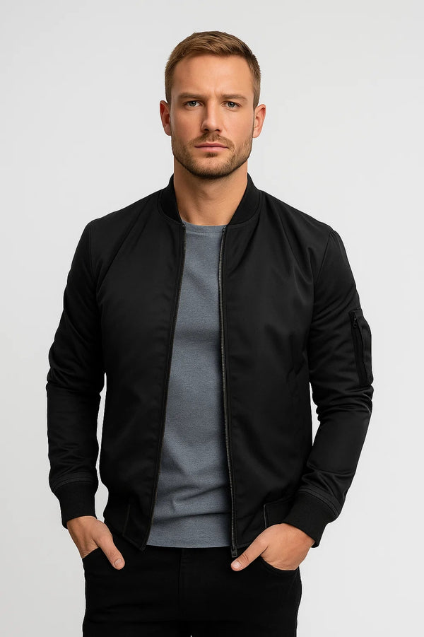 Bomberjack Heren | Tijdloos Met Ritsdetails All-Season Comfortabele pasvorm