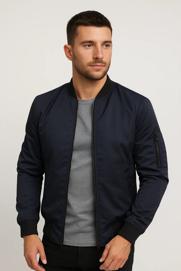 Bomberjack Heren | Tijdloos Met Ritsdetails All-Season Comfortabele pasvorm
