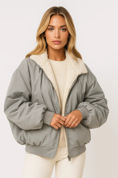 Bomberjas Dames | Gevoerd | Sherpa Kraag | Winter | Comfortabele pasvorm | Ideaal voor koude dagen