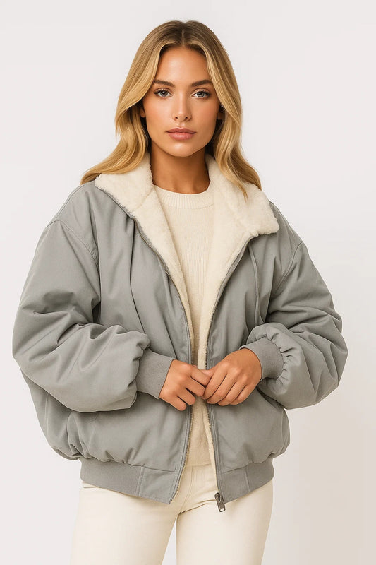 Bomberjas Dames | Gevoerd | Sherpa Kraag | Winter | Comfortabele pasvorm | Ideaal voor koude dagen