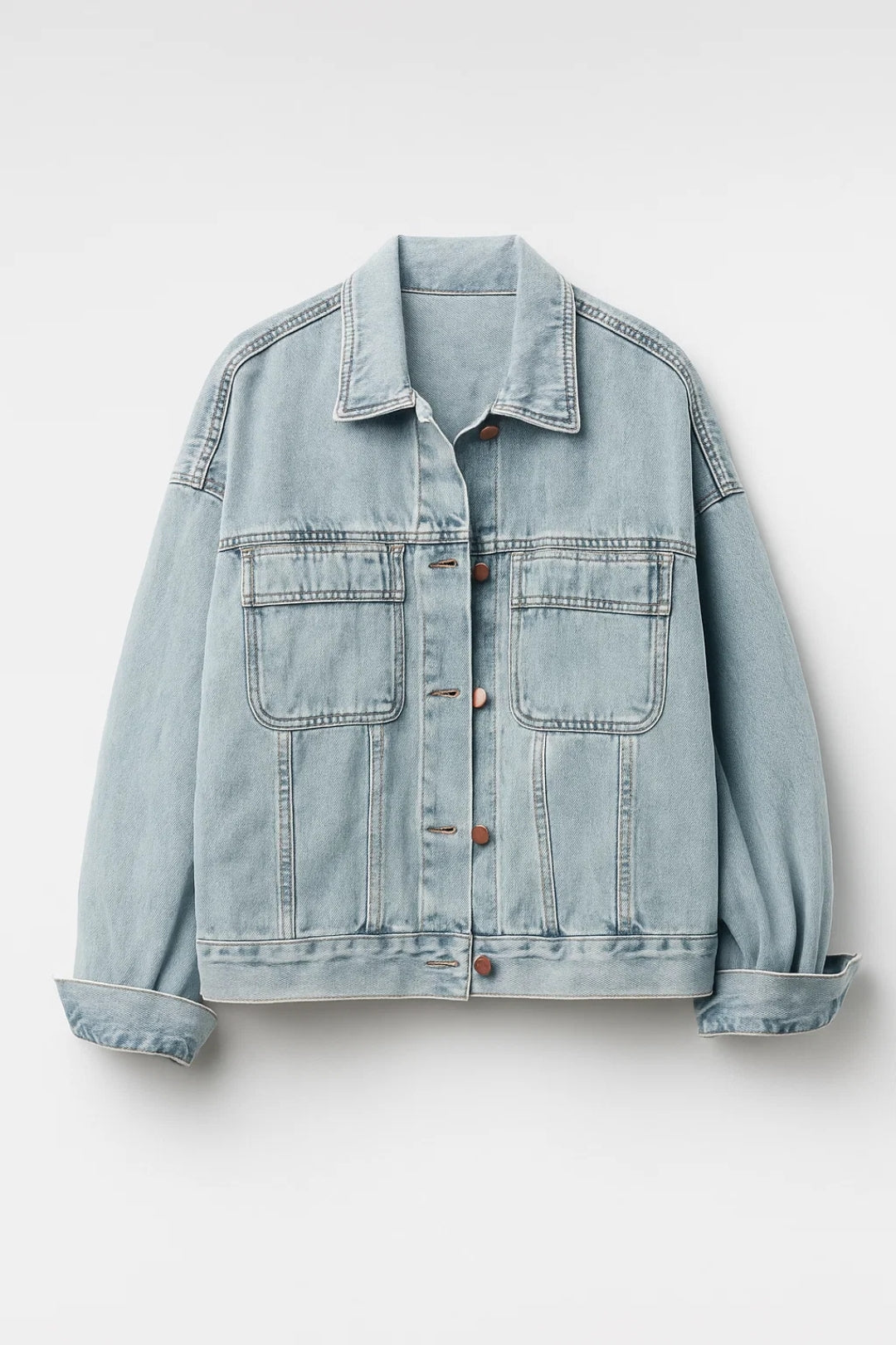 Boxy Spijkerjack | Minimalistisch Design met Rechte Pasvorm | Ideaal voor Overgangsseizoen