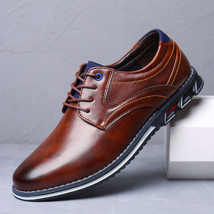 Bram - Heren Comfort Schoenen met Vetersluiting en Gestikte Details
