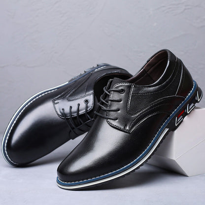 Bram - Heren Comfort Schoenen met Vetersluiting en Gestikte Details