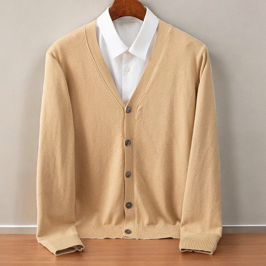 Bram - Heren Vest Gebreid met V-hals en Knoopsluiting