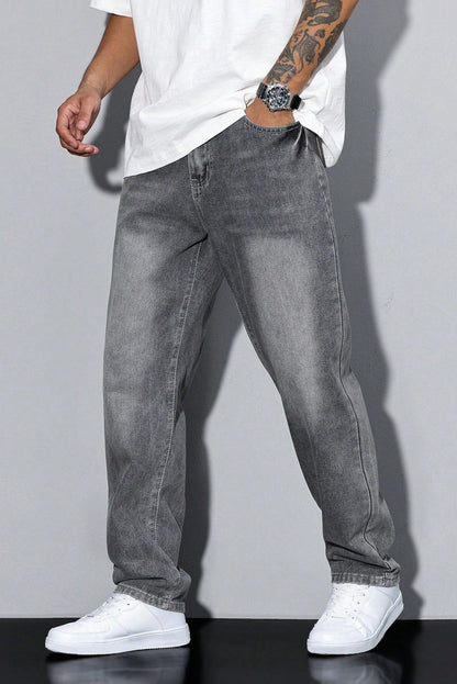 Bram - Heren Jeans Loose Fit Denim Stijl met Stoere Wassing