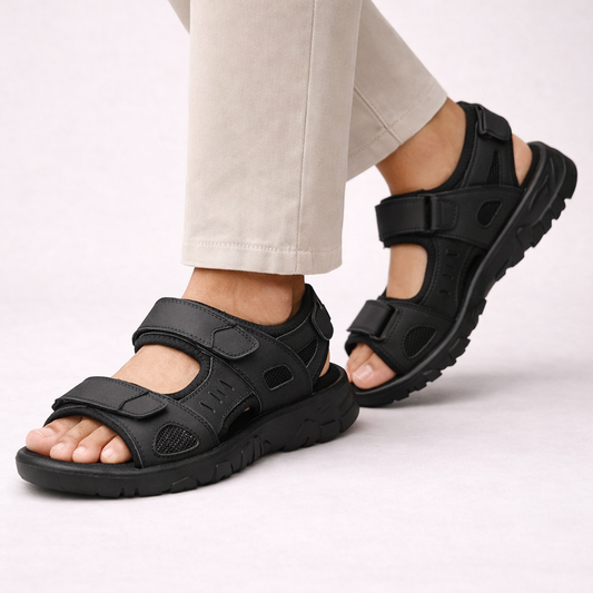 Bram - Stoere Orthopedische Sandalen Heren met Verstelbare Klittenbandsluiting en Ondersteunende Zool