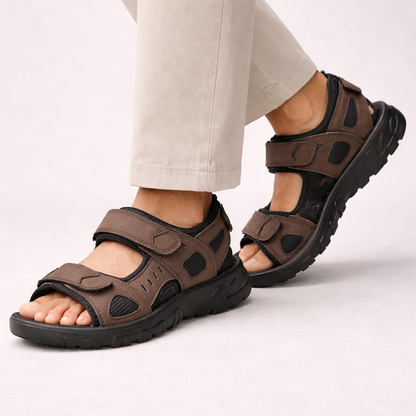 Bram - Stoere Orthopedische Sandalen Heren met Verstelbare Klittenbandsluiting en Ondersteunende Zool