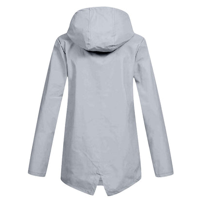 Britt - Dames Regenjas Waterdicht Herfst met Capuchon en Verstelbare Taille