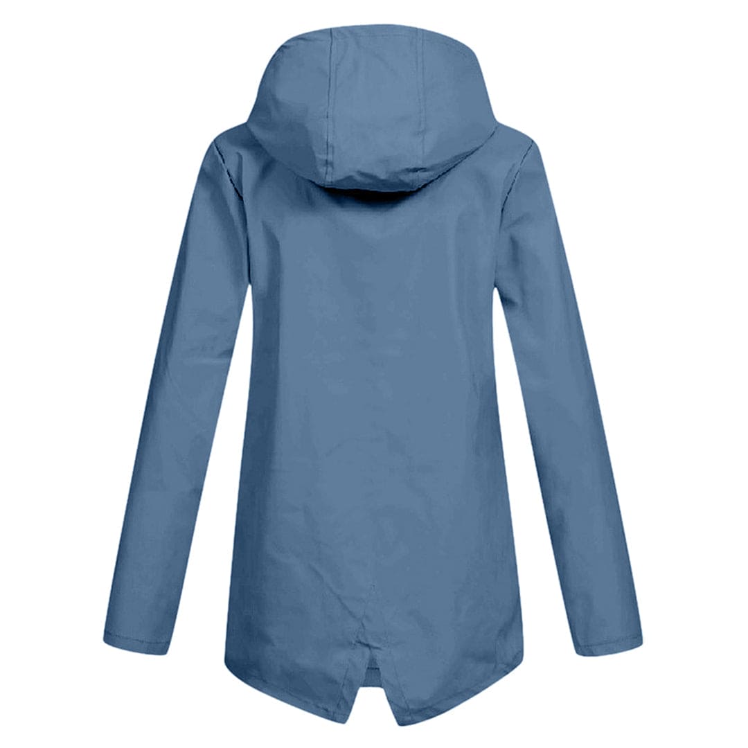 Britt - Dames Regenjas Waterdicht Herfst met Capuchon en Verstelbare Taille