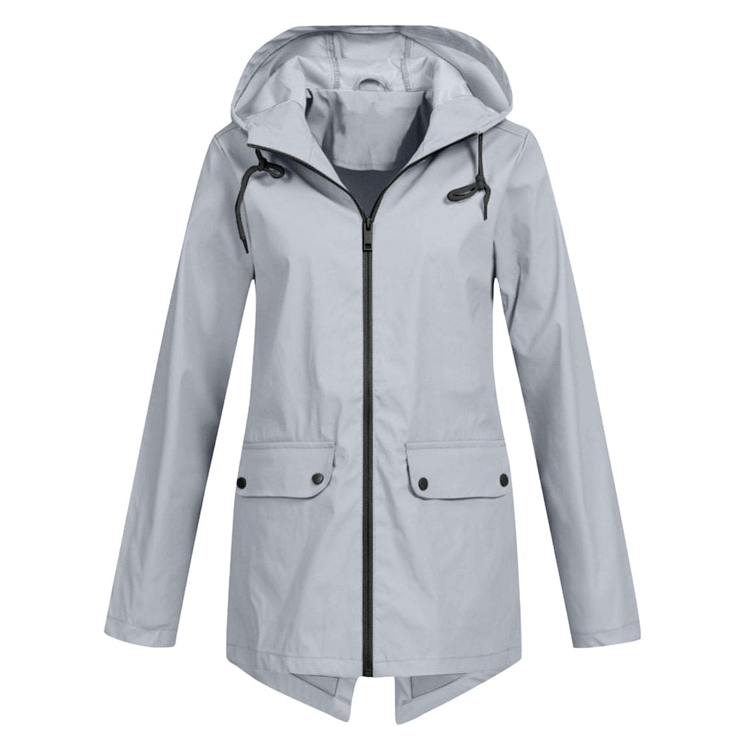 Britt - Dames Regenjas Waterdicht Herfst met Capuchon en Verstelbare Taille