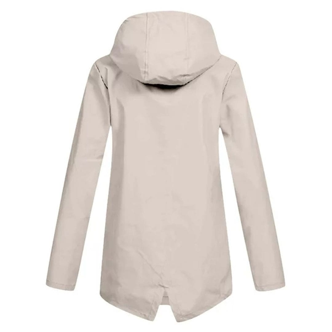 Britt - Dames Regenjas Waterdicht Herfst met Capuchon en Verstelbare Taille