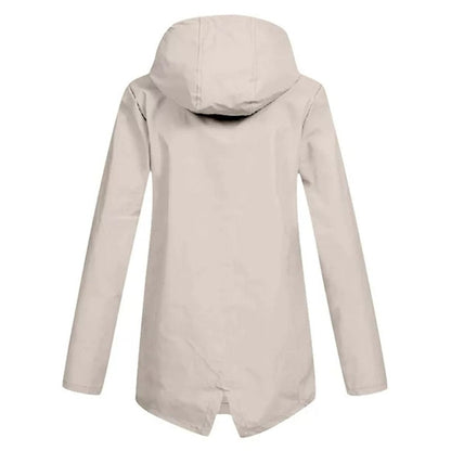 Britt - Dames Regenjas Waterdicht Herfst met Capuchon en Verstelbare Taille