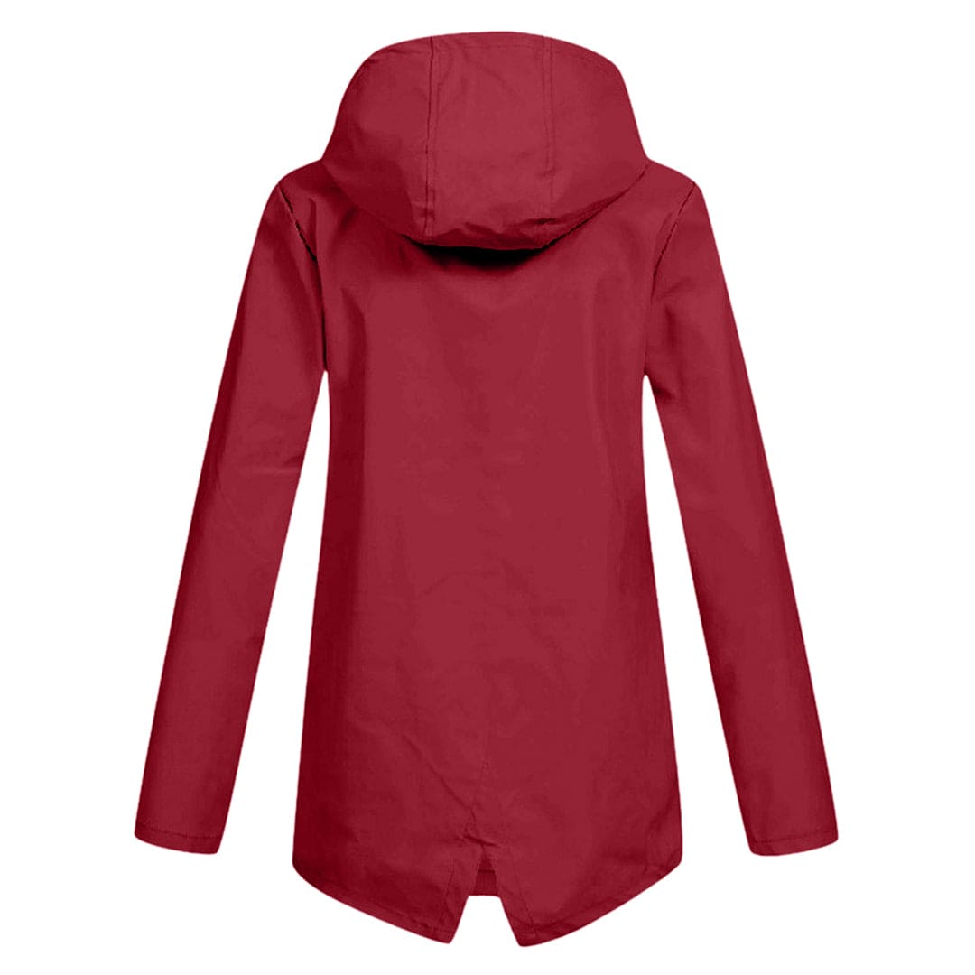 Britt - Dames Regenjas Waterdicht Herfst met Capuchon en Verstelbare Taille