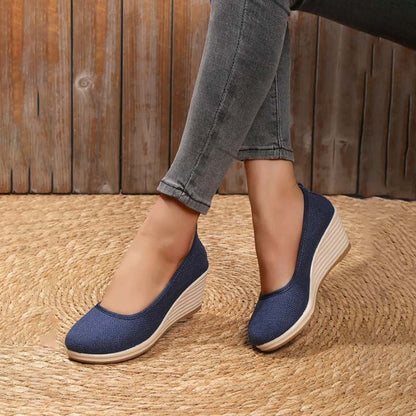 Britt - Elegante Comfort Pumps Dames met Hoge Sleehak en Instapper Pasvorm