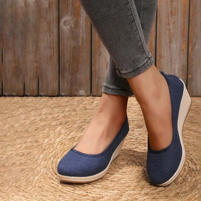 Britt - Elegante Comfort Pumps Dames met Hoge Sleehak en Instapper Pasvorm