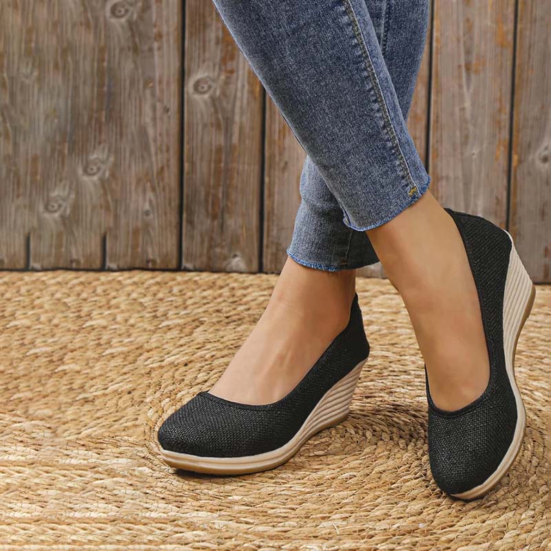 Britt - Elegante Comfort Pumps Dames met Hoge Sleehak en Instapper Pasvorm