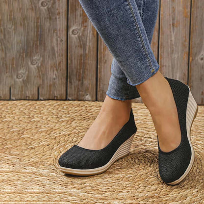 Britt - Elegante Comfort Pumps Dames met Hoge Sleehak en Instapper Pasvorm