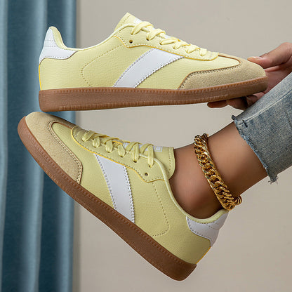 Britt - Nette Comfort Sneakers Dames met Kleurvlakken en Geribbelde Zool