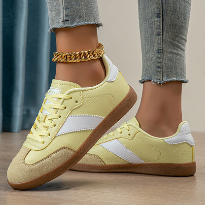 Britt - Nette Comfort Sneakers Dames met Kleurvlakken en Geribbelde Zool