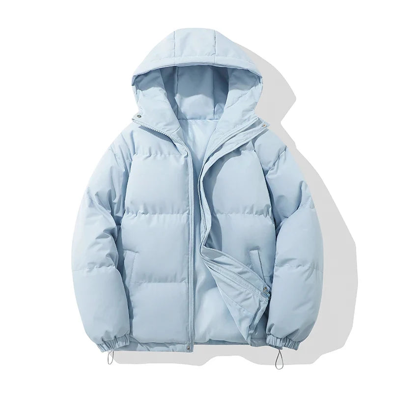 Britt - Puffer winterjas dames kort en warm met capuchon