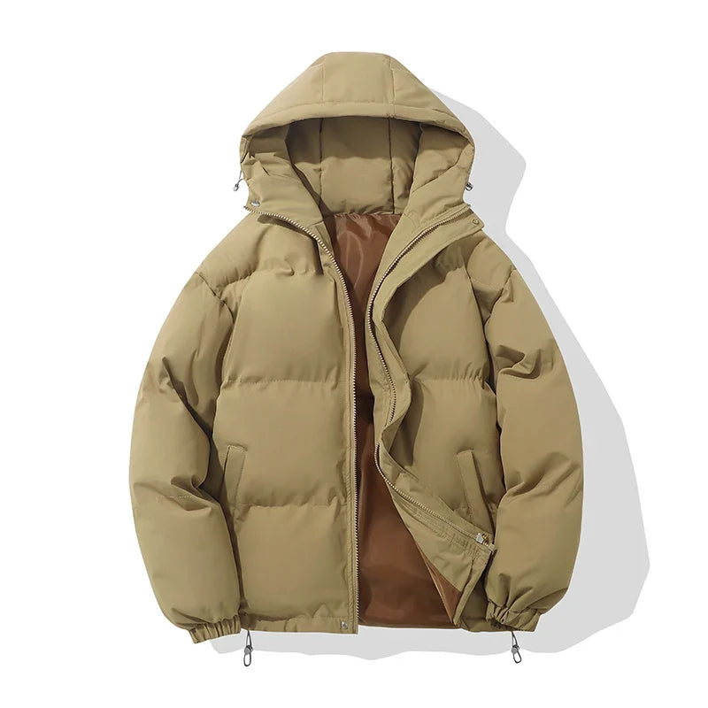 Britt - Puffer winterjas dames kort en warm met capuchon