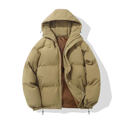 Britt - Puffer winterjas dames kort en warm met capuchon