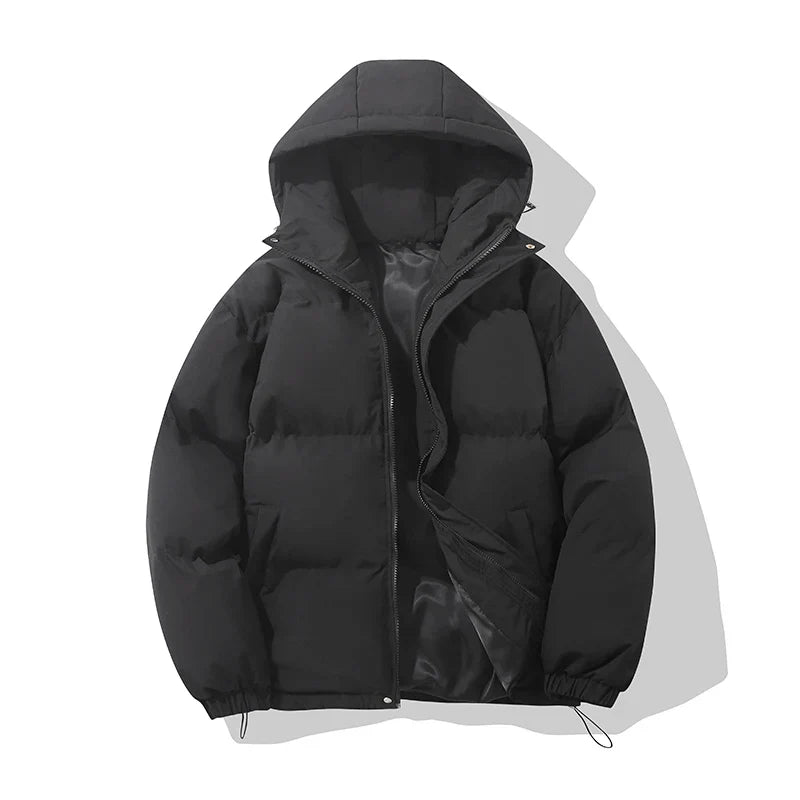 Britt - Puffer winterjas dames kort en warm met capuchon