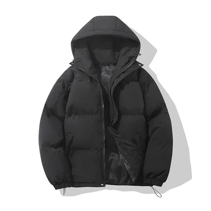 Britt - Puffer winterjas dames kort en warm met capuchon