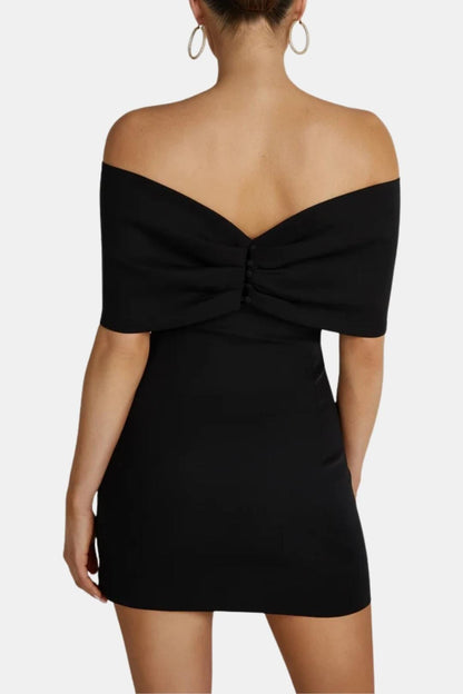 Britt - Sexy Galajurk Dames met Off-shoulder Hals en Strikdetail