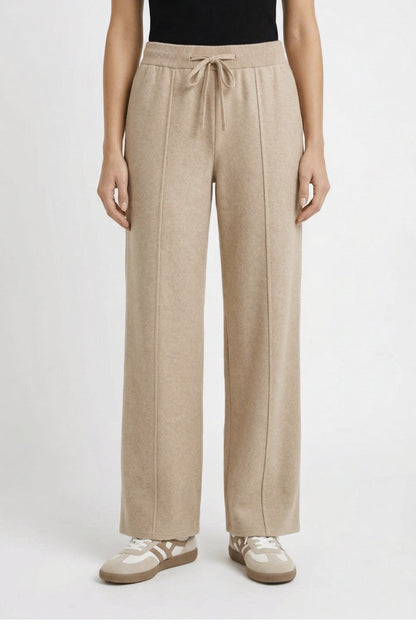 Broek Dames - Wijde Pijpen met Elastische Band en Koord | Casual