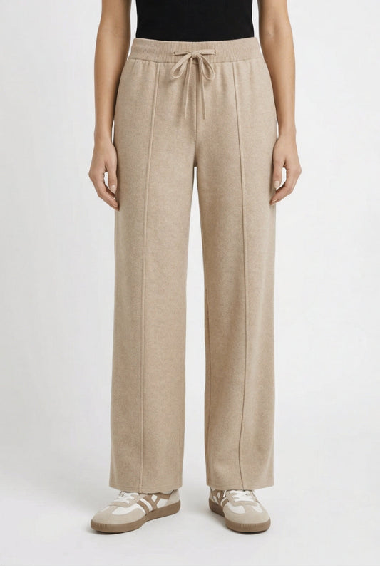 Broek Dames - Wijde Pijpen met Elastische Band en Koord | Casual