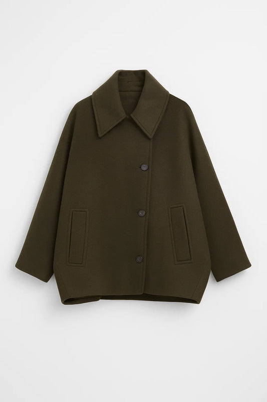 Cocoon Damesjas | Wijde Pasvorm met Grote Kraag | Warm en Tijdloos