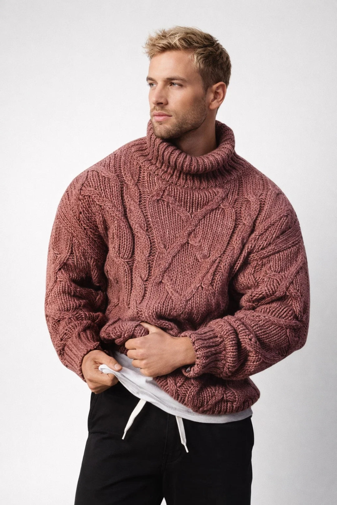 Coltrui heren | Klassiek & Comfortabel | Met kabelstructuur | Winter