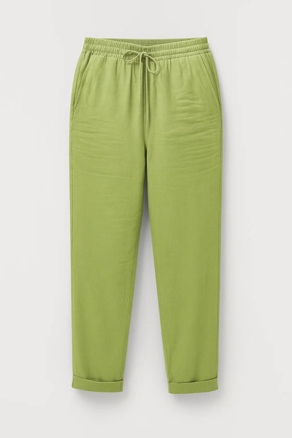 Pantalon Dames - Relaxed Fit met Elastische Taille en Strikkoord | Casual