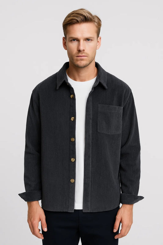 Overshirt Heren | Losvallend | Met Opgestikte Zak | Herfst | Comfortabele pasvorm