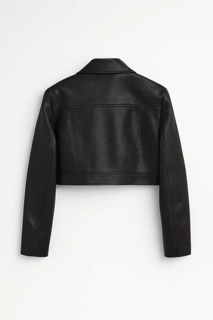 Cropped Bikerjack Dames | Strakke Pasvorm | Stoer en Tijdloos